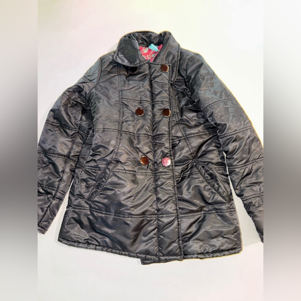 Vintage Paul Frank Puffer Jacket Coat Womens Size Small S Black Y2K